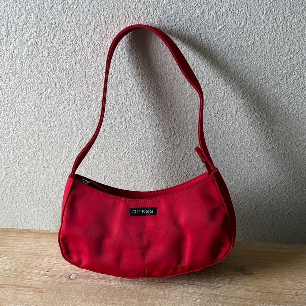 GUESS Vintage Red Women's Baguette Shoulder Bag